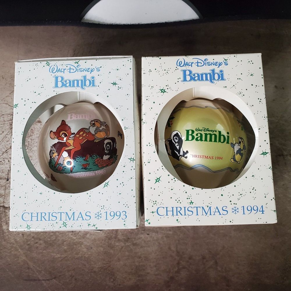 Vintage Schmid Collectors Gallery Walt Disney's‎ Bambi Christmas 1993 & 1994